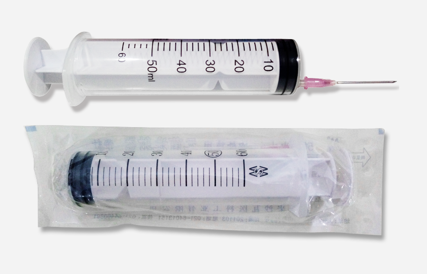 一次性使用无菌注射器 带针 注射器 50(附加标尺至60)mL 注射针 1.2mm*38mm TWLB