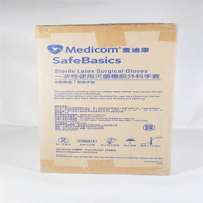 顶级医疗 一次性使用灭菌橡胶外科手套 /(SFBCS1144C-0080050无粉6.5号)
