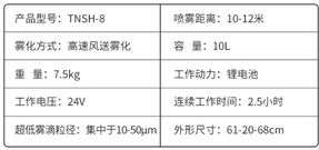 超低容量喷雾器 TNSH-8
