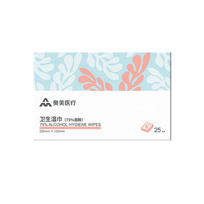 奥美医疗 卫生湿巾(含75%酒精) 200mm×150mm 独立装