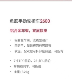 手动轮椅车 2600