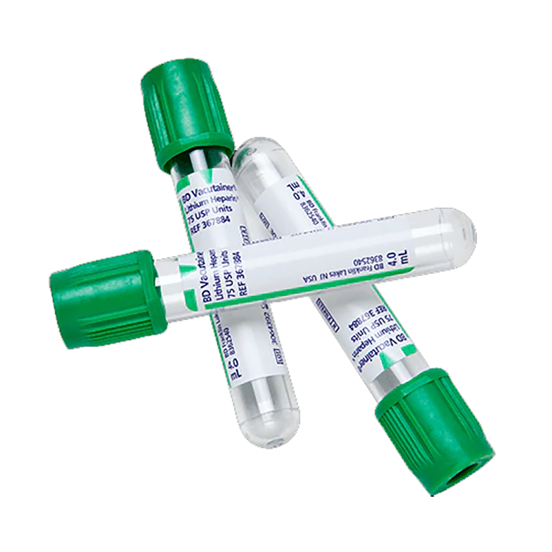 真空采血管 肝素锂 绿色Hemogard头盖 纸质 6ml Φ13×100mm(367886)