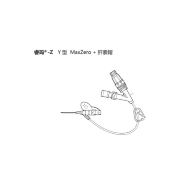 BD密闭式静脉留置针 383284 睿玛™-Z Y型鲁尔接头带MaxZero™ 正压无针接头和肝素帽 24G×0.75" 0.7mm×19mm