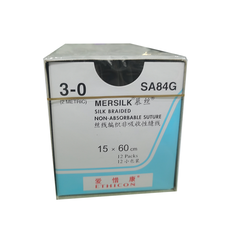 强生丝线编织非吸收性缝线 不带针:SA84G