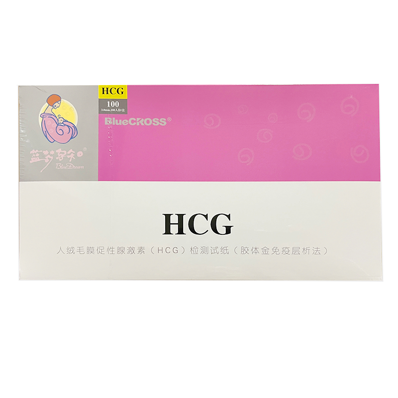 蓝十字人绒毛膜促性腺激素(HCG)检测试纸(胶体金免疫层析法) 条型:1人份/袋