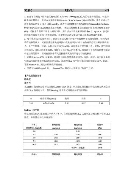 贝克曼 癌胚抗原测定试剂盒(化学发光法) 100测试:2×50 个测试/盒