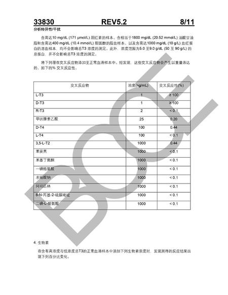 贝克曼 总三碘甲状腺原氨酸测定试剂盒(化学发光法) 2×50测试/盒