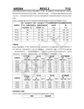 贝克曼 人绒毛膜促性腺激素及β亚单位(HCG+βHCG)测定试剂盒(化学发光法) 2×50测试/盒