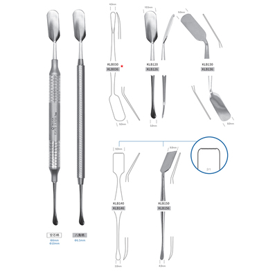 骨膜剥离器 φ10 空心柄 圆头宽 4.0×9.0