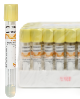 一次性使用真空采血管 黄色 促凝剂+分离胶(CF) BKG1050CF(5ml)