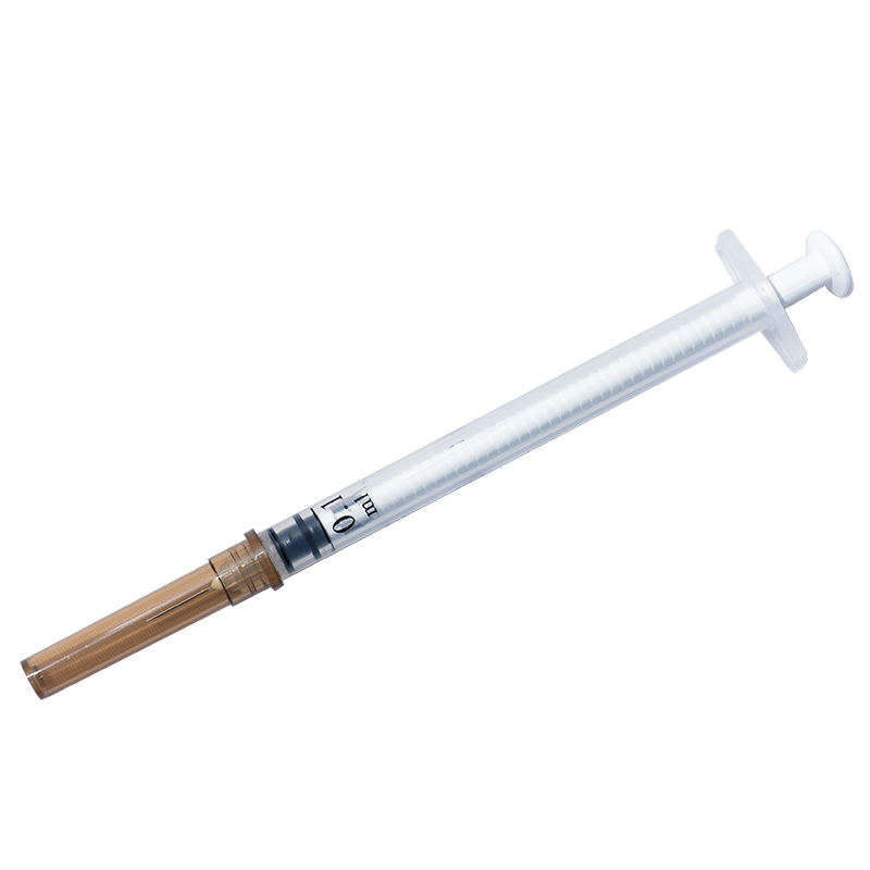 一次性使用无菌自毁型固定剂量疫苗注射器 带针 0.1ml 注射针:0.5