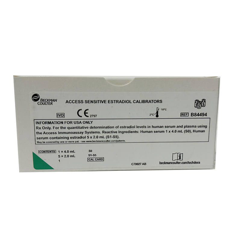 贝克曼雌二醇校准品 校准品0(S0),4.0 mL/ 瓶; 校准品1(S1)–校准品5(S5),2.0 mL/ 瓶.