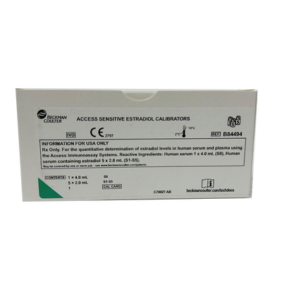 贝克曼 雌二醇校准品 校准品0(S0),4.0 mL/ 瓶; 校准品1(S1)–校准品5(S5),2.0 mL/ 瓶.