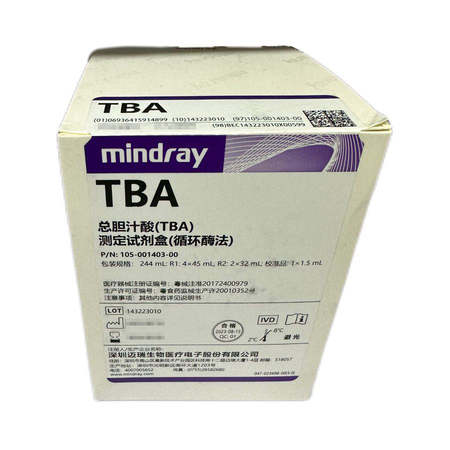 迈瑞 总胆汁酸(TBA)测定试剂盒(循环酶法) 244 mL:R1:4×45 mL,R2:2×32 mL校准品规格:1×1.5 mL