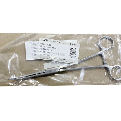 上海手术器械厂 止血钳 20cm弯全齿WD
