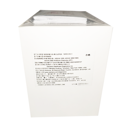 免疫球蛋白G测定试剂盒(免疫比浊法) 02193432(产品编号): 4×90 测试/盒(ADVIA 1200, ADVIA 1650/1800, ADVIA 2400和ADVIA Chemistry XPT)
