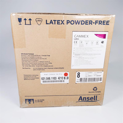 美国安思尔 一次性使用灭菌橡胶外科手套 Latex ( 无粉 ) 8