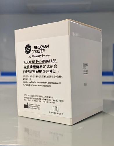 贝克曼 碱性磷酸酶测定试剂盒(NPP底物-AMP缓冲液法) R1: 4×30mL+R2: 4×30mL 注:测试数 R1:4×30mL+R2:4×30 mL,4×945测试,适用仪器AU5800