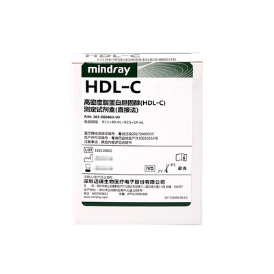 迈瑞 高密度脂蛋白胆固醇(HDL-C)测定试剂盒(直接法) 54mL:R1:1×40mL,R2:1×14mL