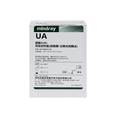 迈瑞 尿酸(UA)测定试剂盒(尿酸酶-过氧化物酶法) 176mL:R1:4×35mL,R2:2×18mL