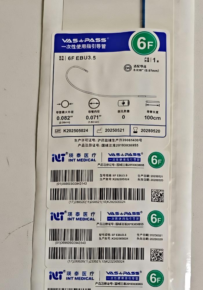 瑛泰一次性使用指引导管 6F EBU3.5