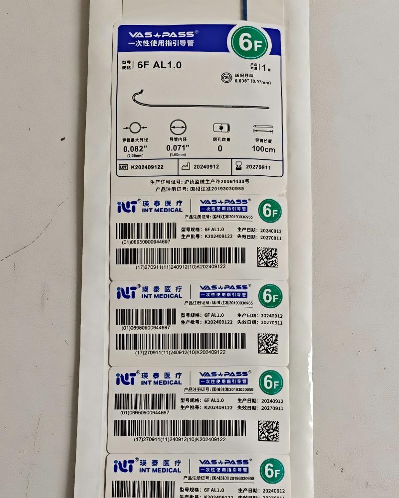 瑛泰一次性使用指引导管 6F AL1.0