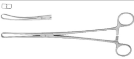 子宫颈钳 250,2×3齿,侧弯(ZG180R)