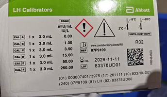 雅培 促黄体生成素校准品 Alinity:6瓶(3.0 mL/瓶)
