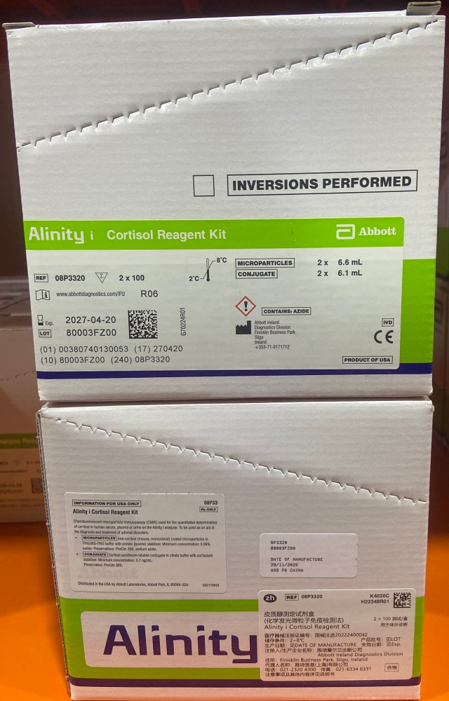 雅培皮质醇测定试剂盒(化学发光微粒子免疫检测法) 2×100 测试/盒