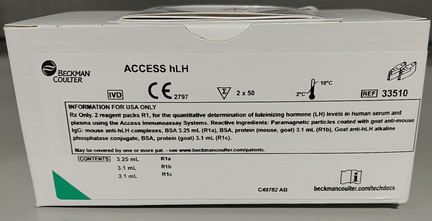 贝克曼 黄体生成素测定试剂盒(化学发光法) 2×50测试/盒