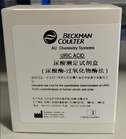 贝克曼 尿酸测定试剂盒(尿酸酶-过氧化物酶法) R1:4×12mL+R2:4×5mL 注:测试数 R1:4×12mL+  R2:4×5mL,4×320测试,适用仪器AU5800