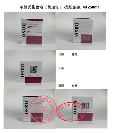 贝索 革兰氏染色液(快速法) 龙胆紫液 单包装:4×250ml