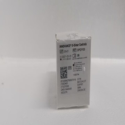西门子 D-二聚体质控试剂盒 1)D-二聚体质控品1 (INNOVANCE D-Dimer CONTROL 1):5×1mL;2)D-二聚体质控品2(INNOVANCE D-Dimer CONTROL 2):5×1mL