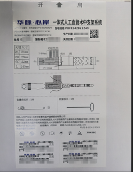 一体式人工血管术中支架系统 PBFF242822240