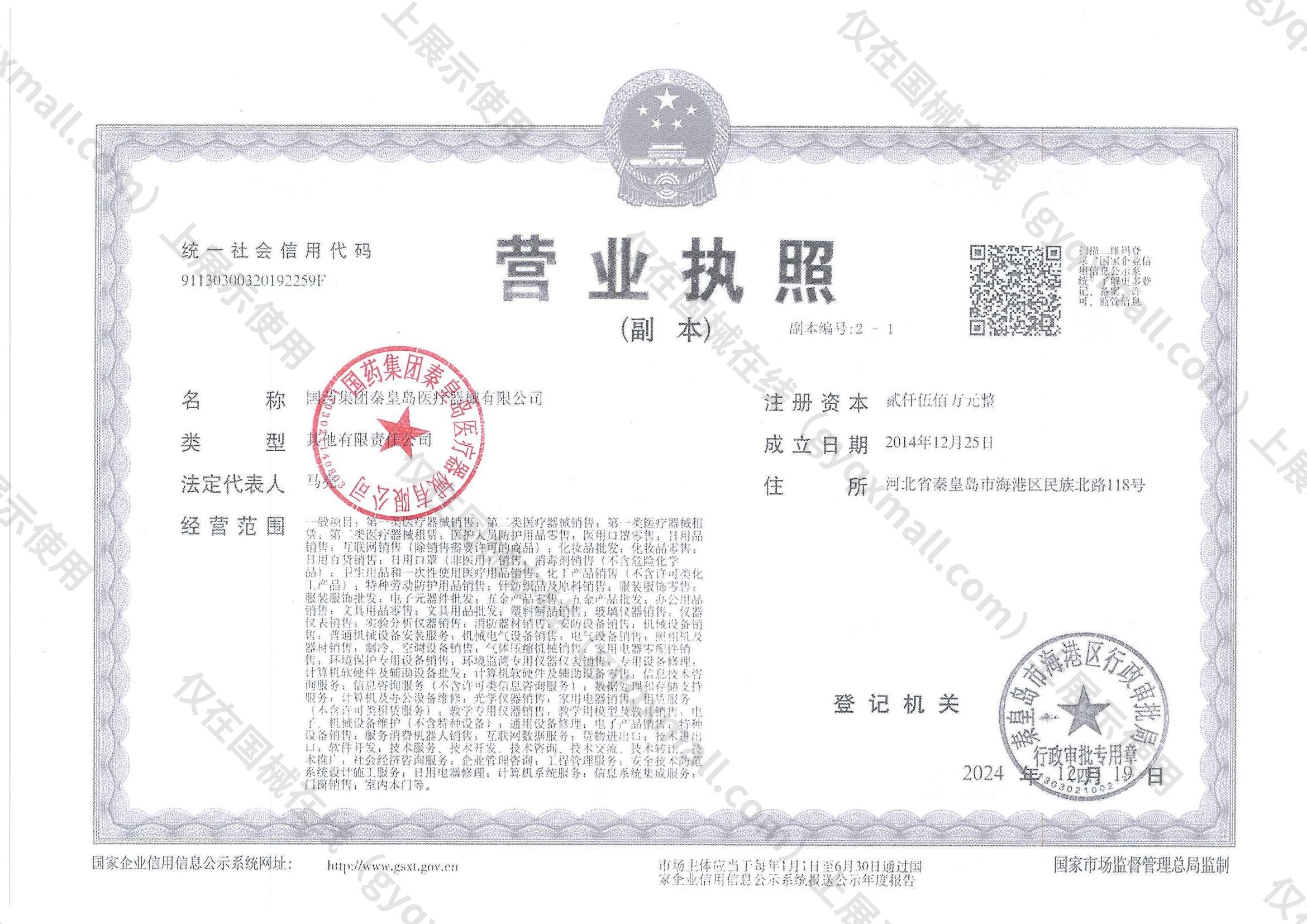 营业执照-91130300320192259F