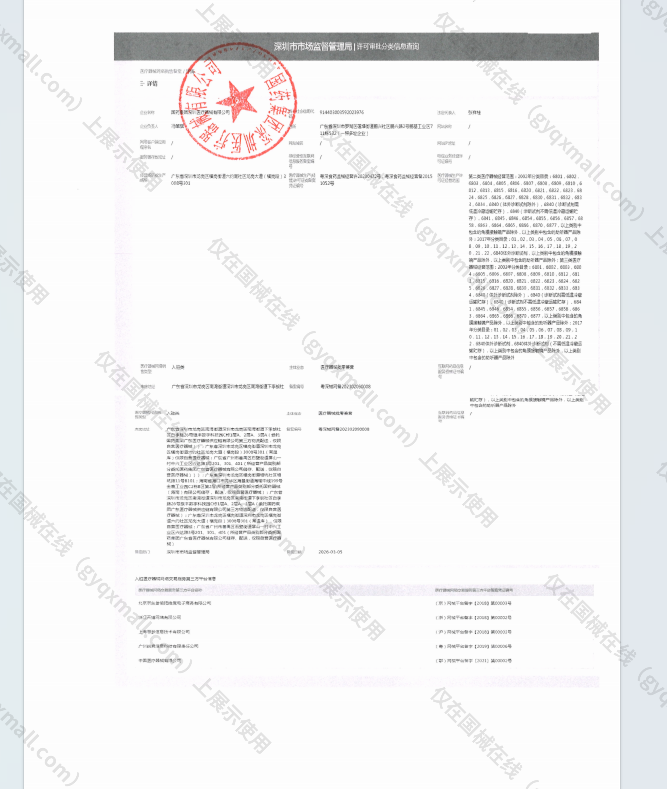 医疗器械网络销售备案-粤深食药监械经营备20151052号,004;粤深食药监械经营许20200472号,003